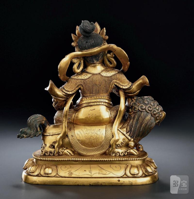清乾隆（1736-1795年） 财宝天王像 - 图2